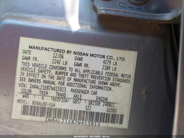 Nissan Altima 2.5 S