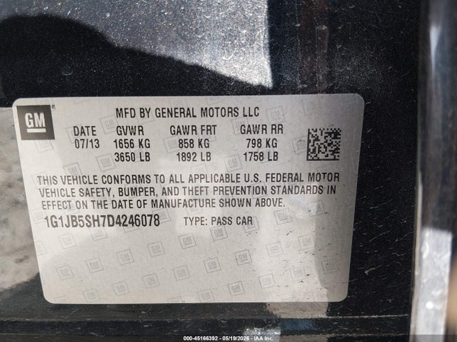 Chevrolet Sonic Ls Manual
