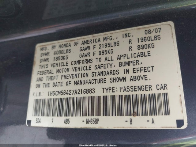 Honda Accord 2.4 Lx