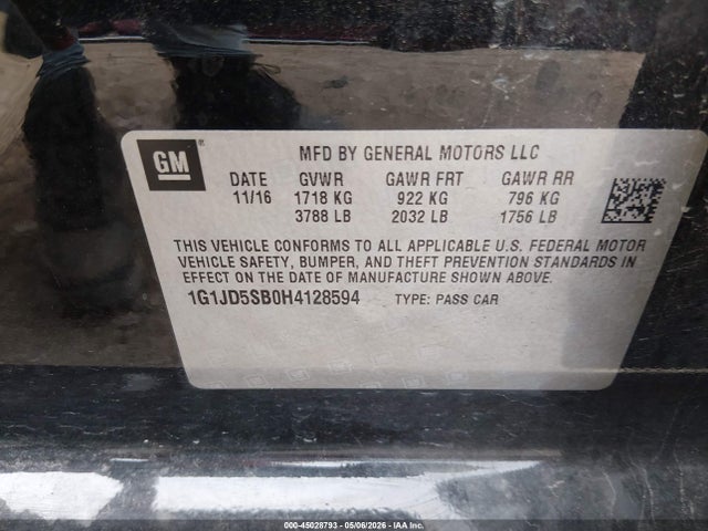 Chevrolet Sonic Lt Auto
