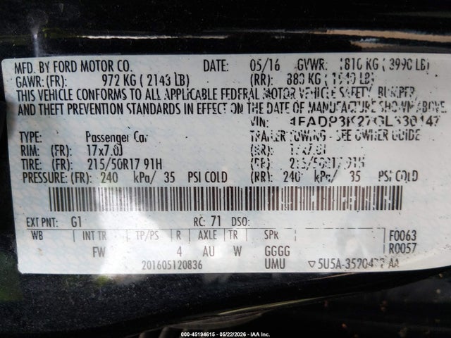 Ford Focus Se