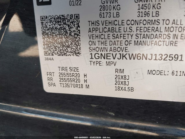 Chevrolet Traverse Awd Rs