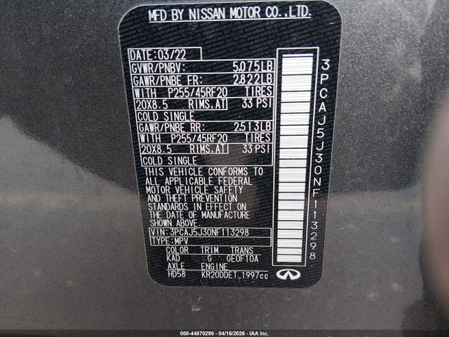 INFINITI Qx Luxe Awd