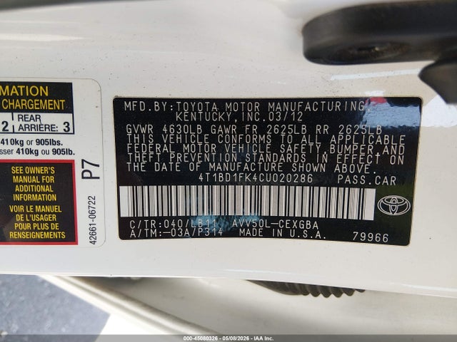 Toyota Camry Xle