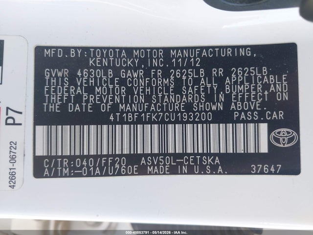 Toyota Camry Se