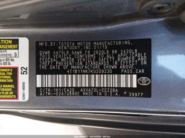 Toyota Camry Se