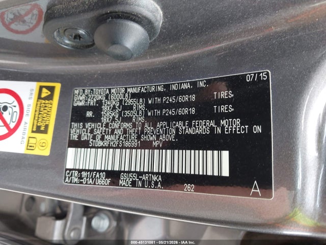 Toyota Highlander Le Plus V6