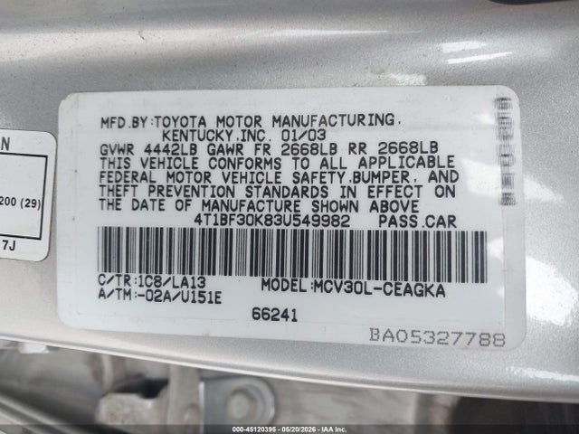 Toyota Camry Xle V6