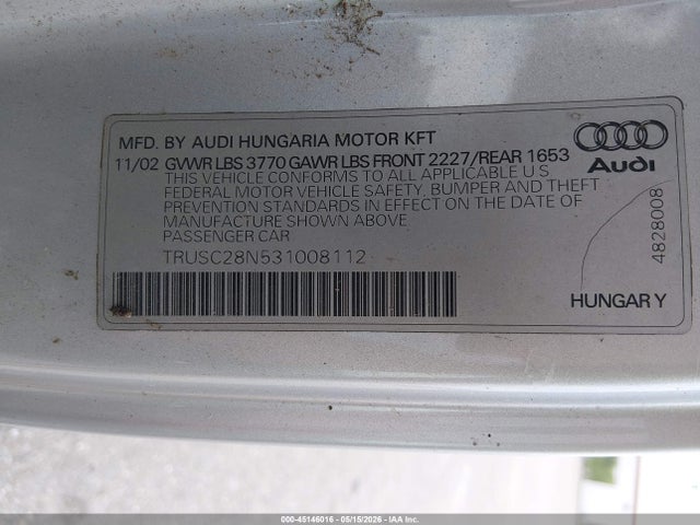 Audi TT 1.8l