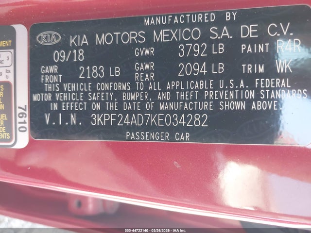 Kia Forte Lxs