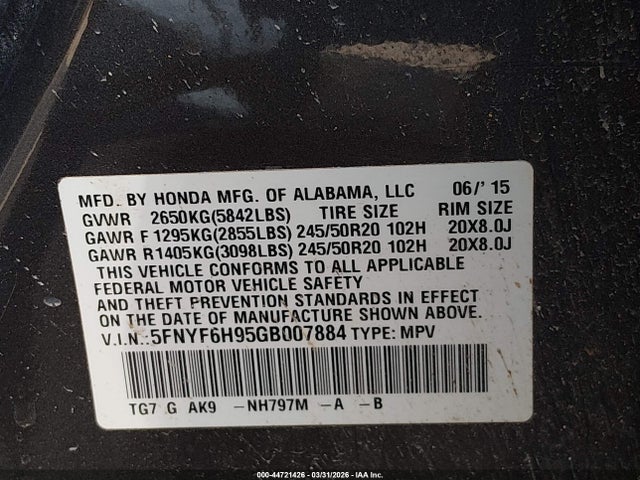 Honda Pilot Touring