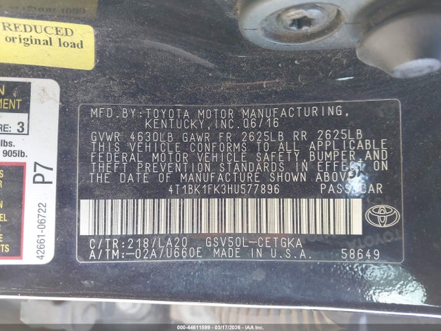 Toyota Camry Xle V6