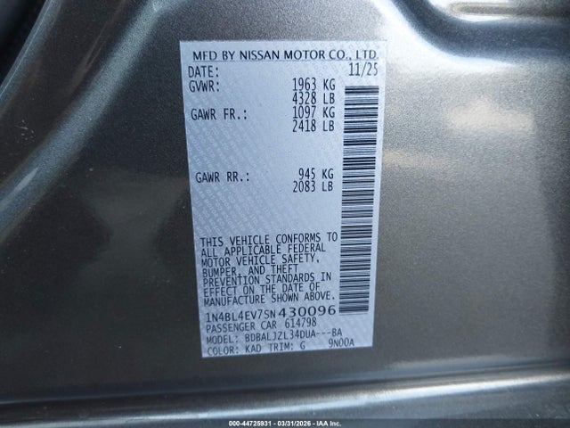 Nissan Altima Sl Fwd