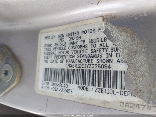 Toyota Corolla Le