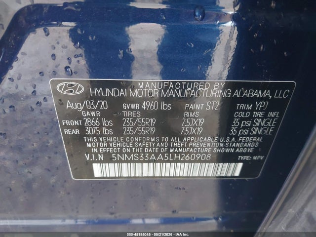 Hyundai SANTA FE Sel 2.0t