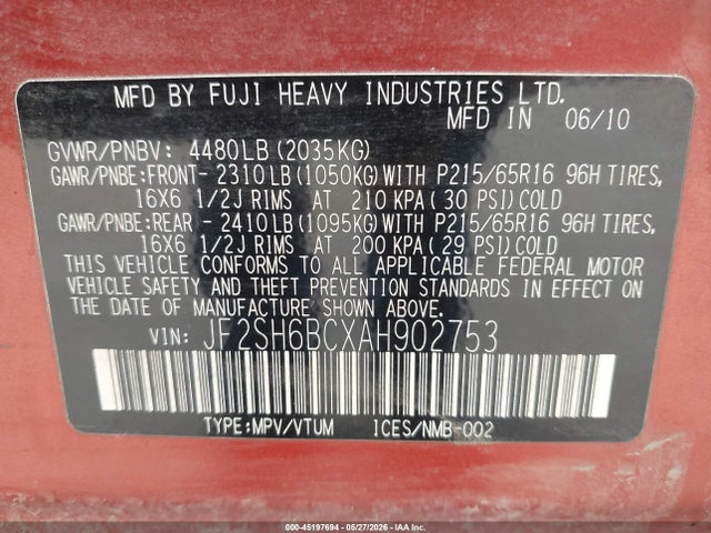 Subaru Forester 2.5x