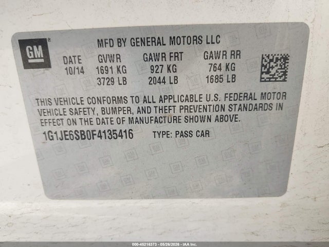Chevrolet Sonic Ltz Auto