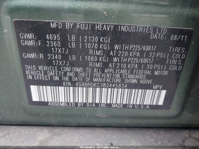 Subaru Outback 3.6r Limited