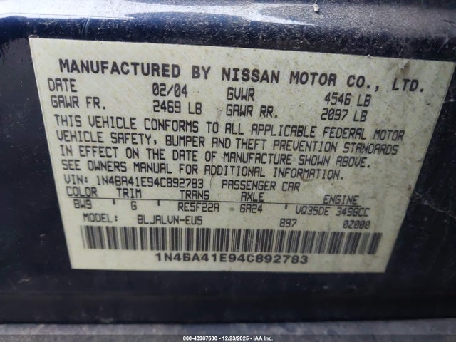 Nissan Maxima 3.5 Se