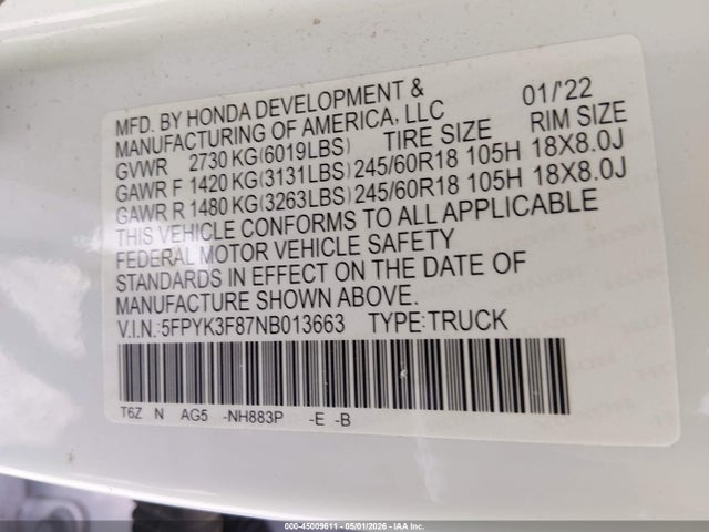 Honda Ridgeline Black Edition