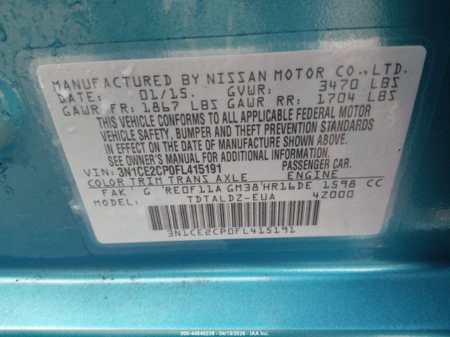 Nissan Versa Sv