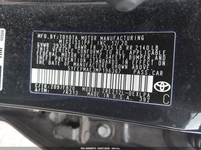 Toyota Corolla Le