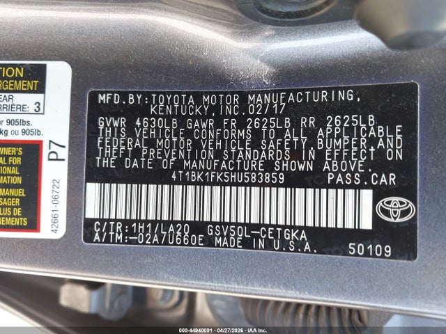 Toyota Camry Xle V6