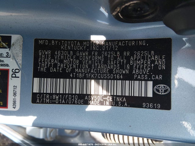 Toyota Camry Le