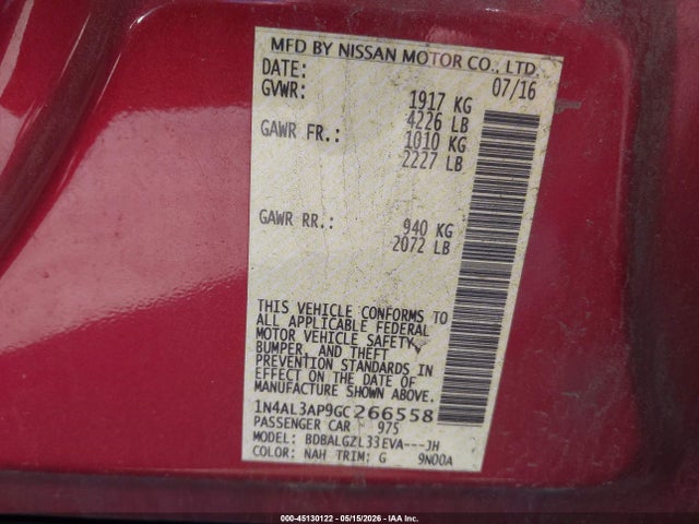 Nissan Altima 2.5 S