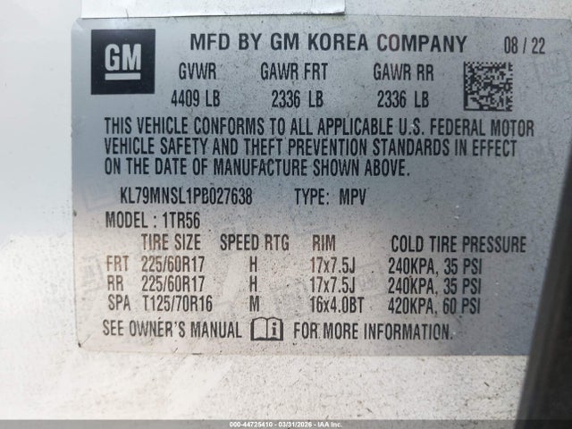 Chevrolet Trailblazer Awd Ls