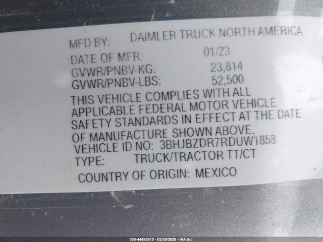Western Star Auto Car 57x Chassis