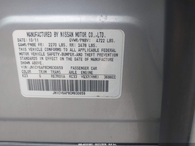 INFINITI G37 Journey