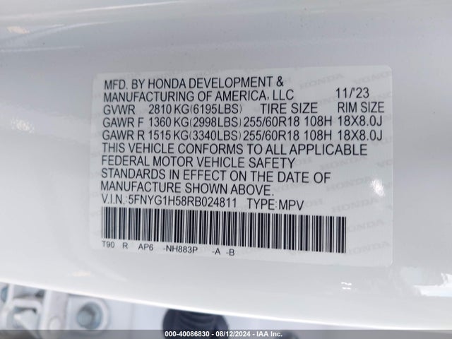 Honda Pilot Awd Ex-l 7 Passenger