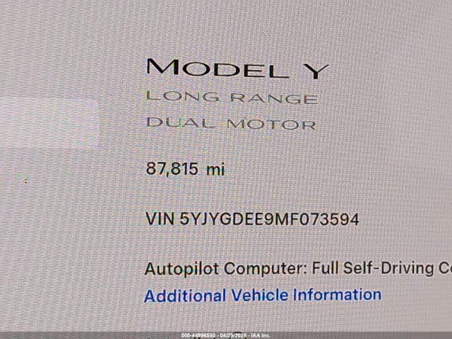 Tesla Model Y Long Range Dual Motor All-wheel Drive