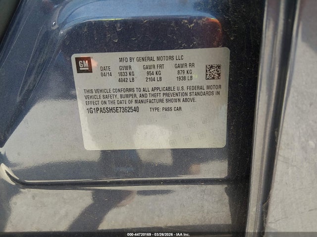 Chevrolet Cruze Ls Auto