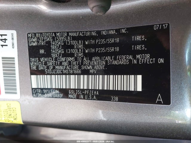 Toyota Sienna Le 7 Passenger