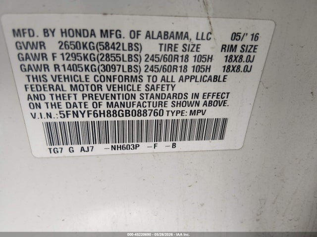 Honda Pilot Ex-l