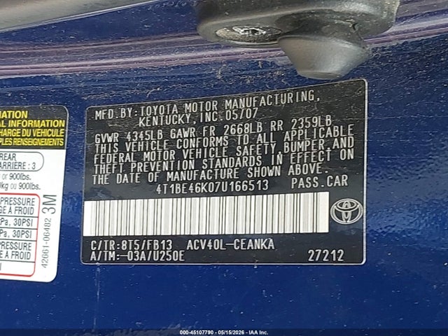 Toyota Camry Le