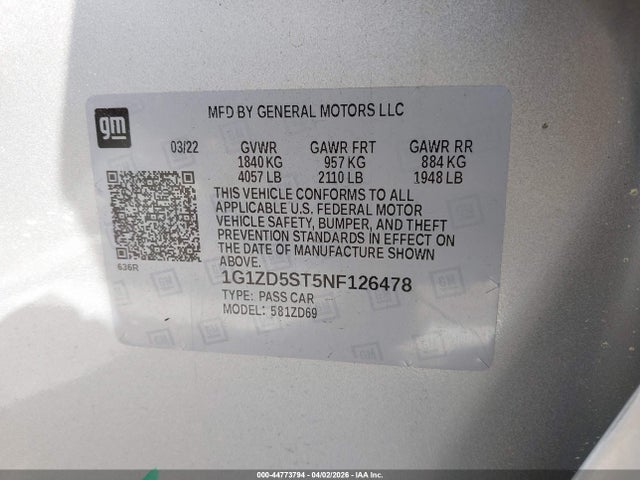 Chevrolet Malibu Fwd Lt
