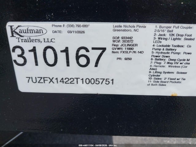 Kaufman Trailers Dump