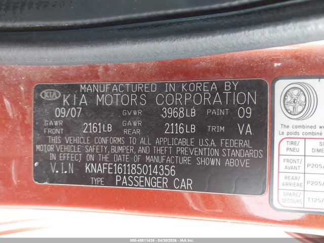 Kia Spectra Sx