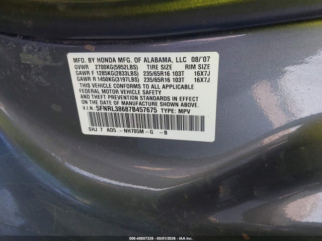 Honda Odyssey Ex-l