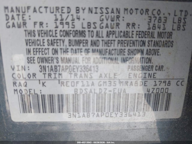 Nissan Sentra Sv