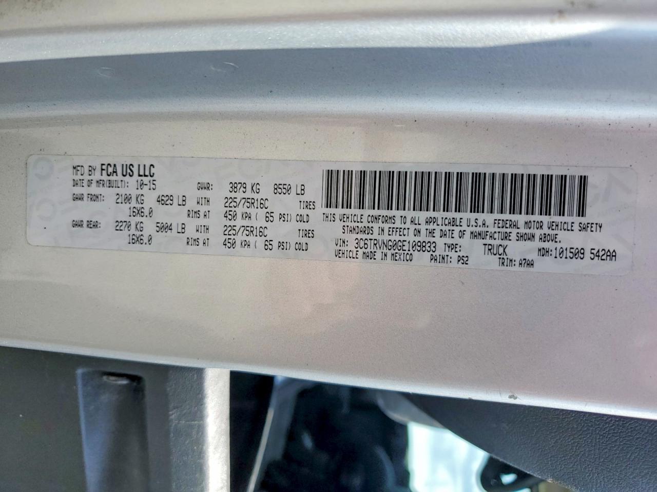 Ram Promaster 1500 Standard