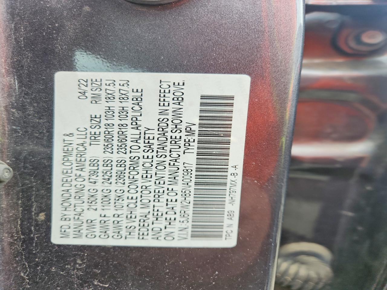 Honda Crv Exl