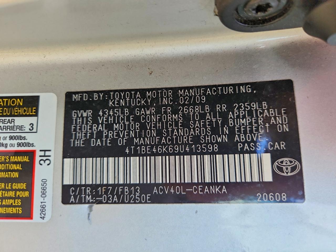 Toyota Camry Le