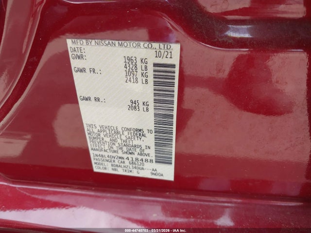 Nissan Altima Sv Fwd