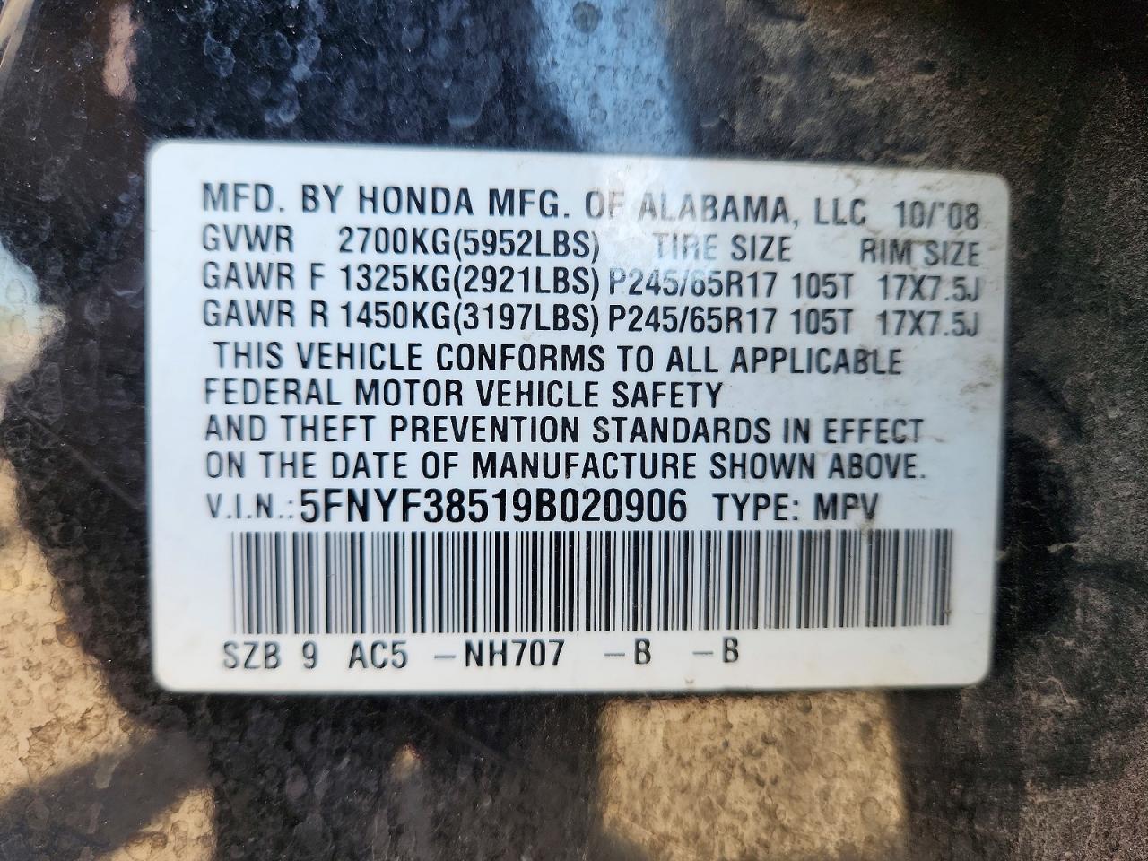 Honda Pilot Exl