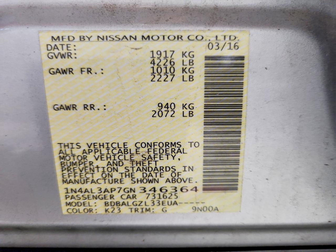 Nissan Altima 2.5 S