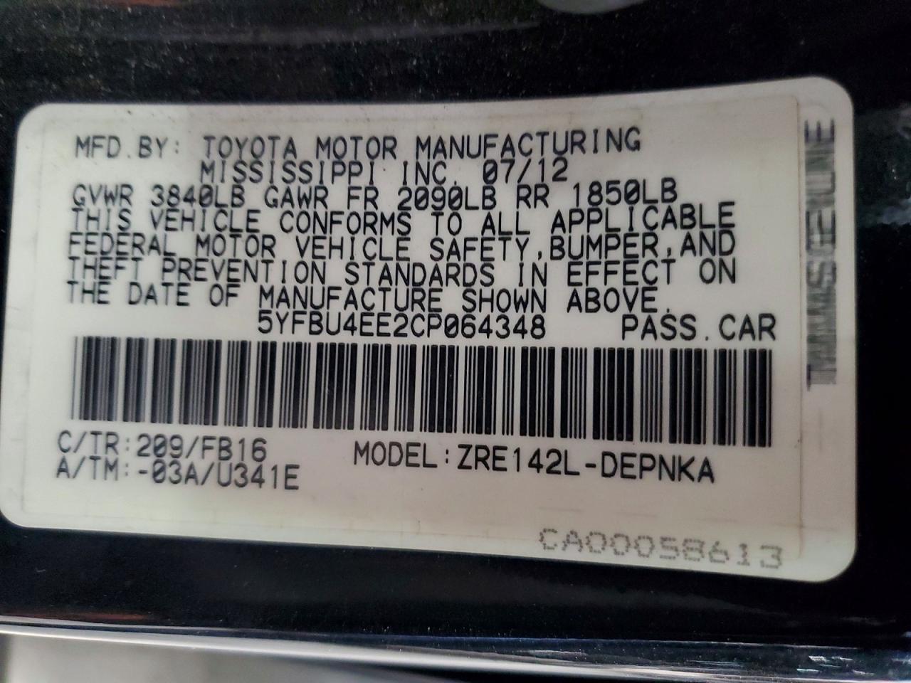Toyota Corolla Le